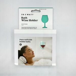 NEW 30 watt bath wine holder seafoam